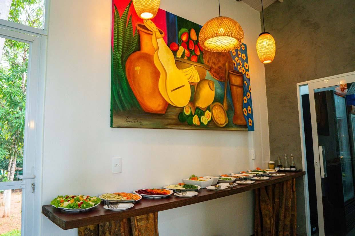 Bufê de refeições no restaurante